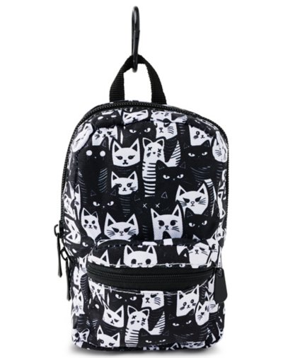 Creepy Cats Mini Backpack Keychain