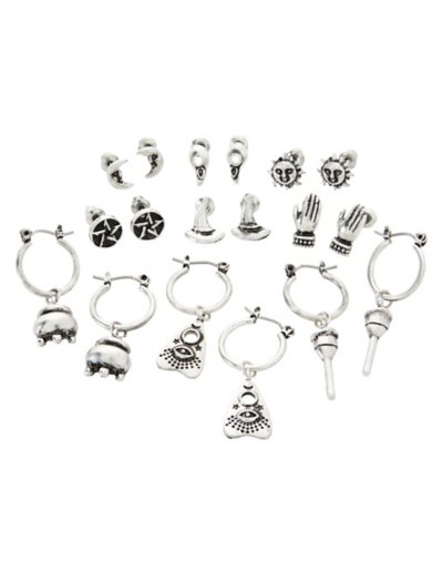 Multi-Pack Witch Ouija Hand Earrings - 9 Pair