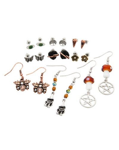 Multi-Pack Witchy Cottagecore Earrings - 9 Pack