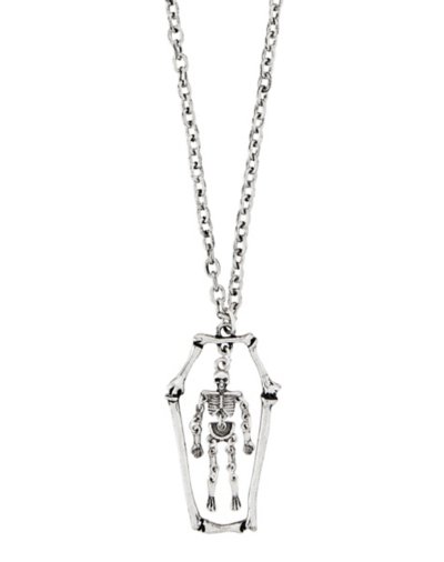 Skull Coffin Pendant Necklace