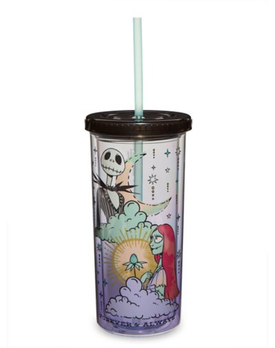 "Jack Skellington and Sally Moon and Cloud Cup with Straw - 20 oz."