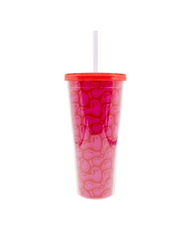 Trippy Drip Smiley Cup with Straw - 22 oz.