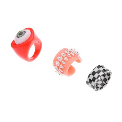 Multi-Pack Eyeball and Teeth Rings 3 Pack