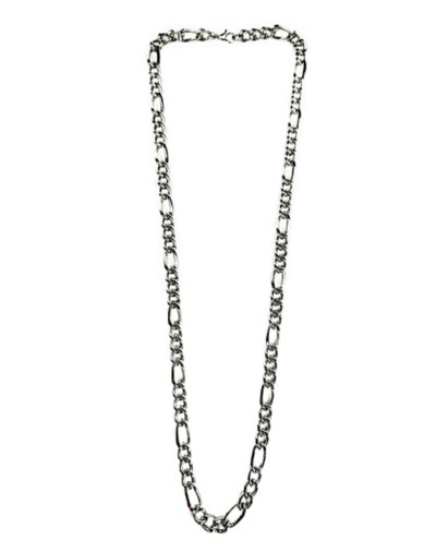 Silvertone Figaro Chain Necklace