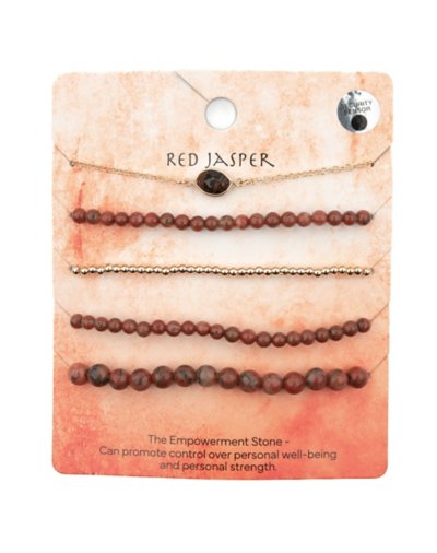 Multi-Pack Jasper Beaded Bracelets - 5 Pack