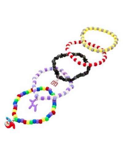 Multi-Pack Circus Beaded Bracelets - 5 Pack