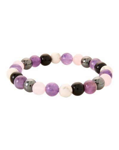 Amethyst Anxiety Semi-Precious Beaded Bracelet