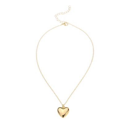 Dainty Heart Goldtone Chain Necklace