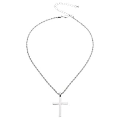 Silver Plated Dainty Cross Necklace