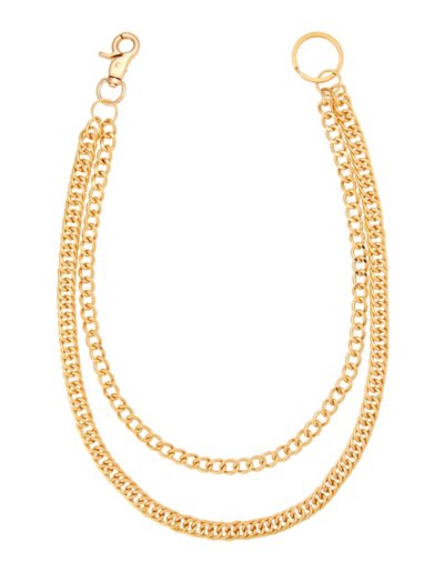 Goldtone Double Row Wallet Chain