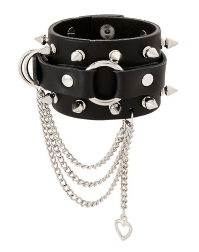 Spike Chain Buckle Cuff Bracelet