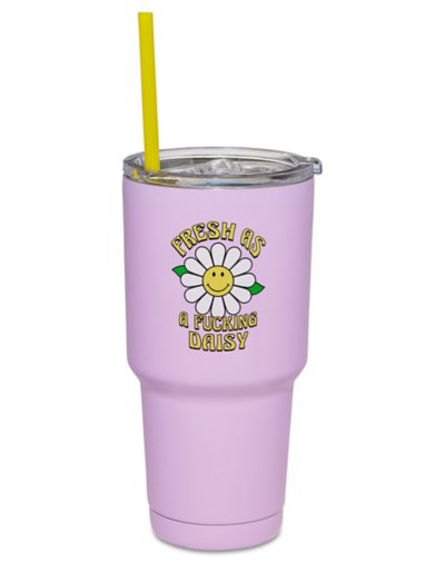 Fresh As a Daisy Travel Tumbler with Straw - 30 oz.