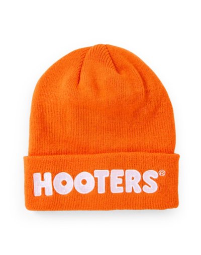 Orange Hooters Knit Hat