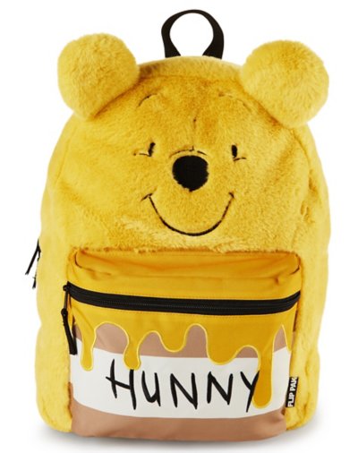 Flip Pak Fuzzy Pooh Bear Reversible Backpack - Winnie the Pooh