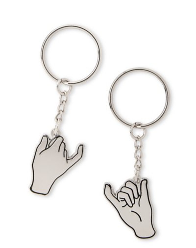 Intertwined Pinkies Keychain Set - 2 Pack