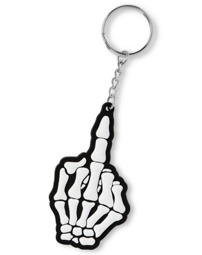 Skeleton Middle Finger Keychain