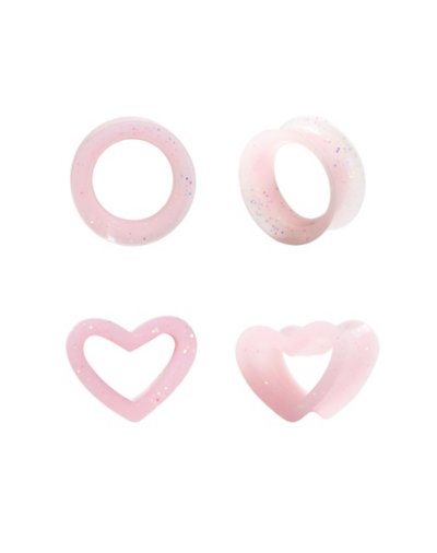 Multi-Pack Pink Round and Heart Tunnels - 2 Pair