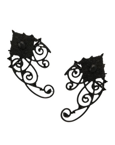 Black Lace Ear Cuff