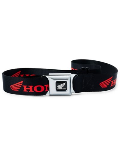 "Black and Red Honda Moto Seatbelt Belt"