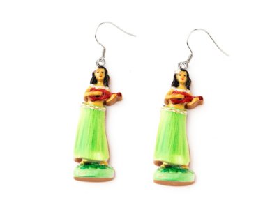 Hula Girl Dangle Earrings