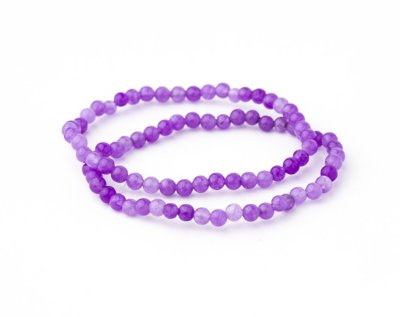 "Multi-Pack Amethyst Beaded Bracelets - 2 Pack"