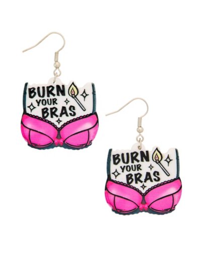 Burn Your Bras Dangle Earrings