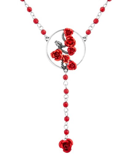 Red Rose Charm Chain Necklace