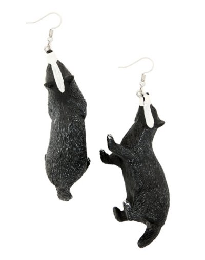 Badger Dangle Earrings