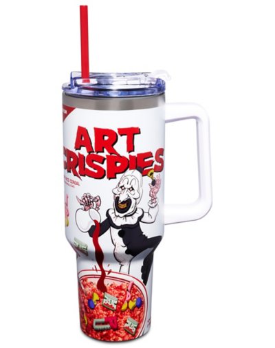 "Art Crispies Travel Tumbler with Straw 40 oz. - Terrifier"