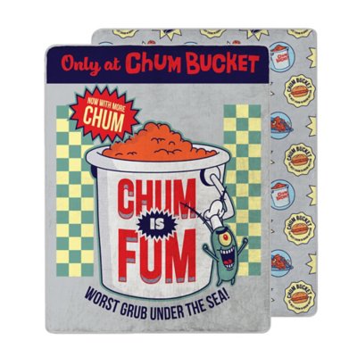 "SpongeBob SquarePants Chum is Fum Double-Sided Fleece Blanket"