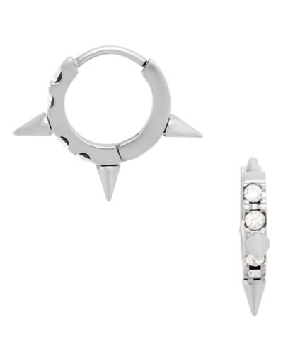 CZ Spike Huggie Hoop Earrings