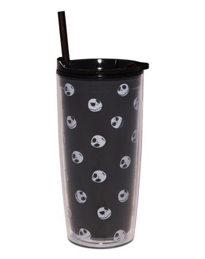 "The Nightmare Before Christmas Jack Skellington Cup with Straw - 22 oz"