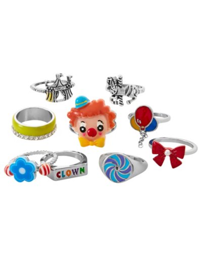 Multi-Pack Circus and Clown Rings - 9 Pack