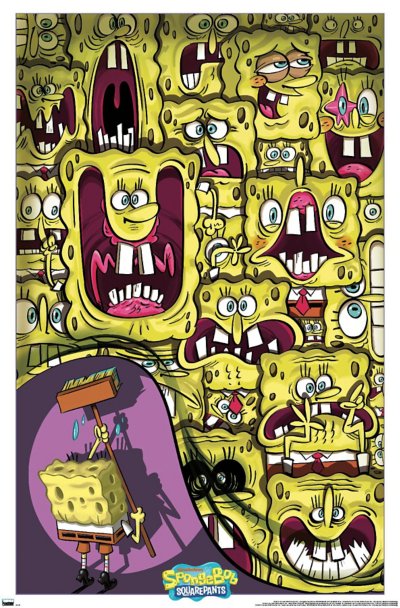 "SpongeBob SquarePants Faces Poster"