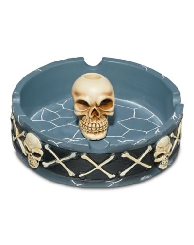 "Skull & Bones Molded Ashtray"