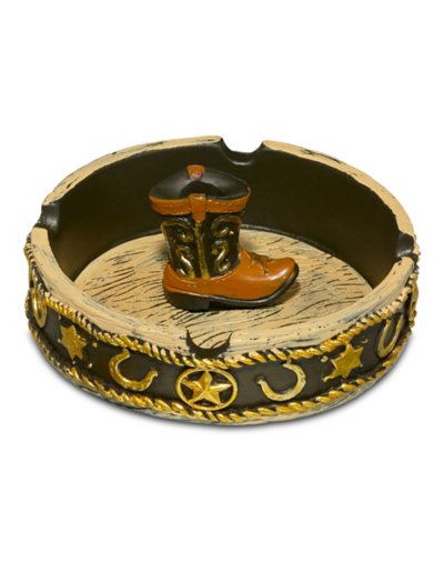 "Cowboy Boot Molded Ashtray"