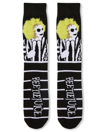 "Beetlejuice 3D Hair Crew Socks"