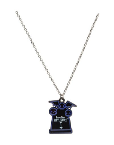 Beetlejuice Tombstone Necklace