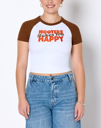 "Hooters Makes You Happy Baby T Shirt"