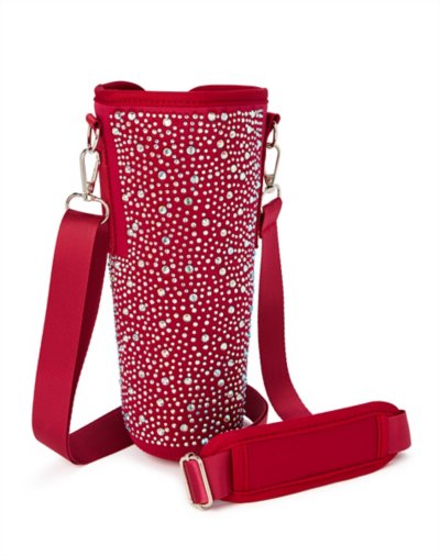 "Red Rhinestone Tumbler Sling Bag"