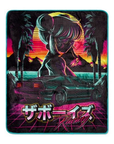 "The Boys Racing Vaporwave Fleece Blanket"