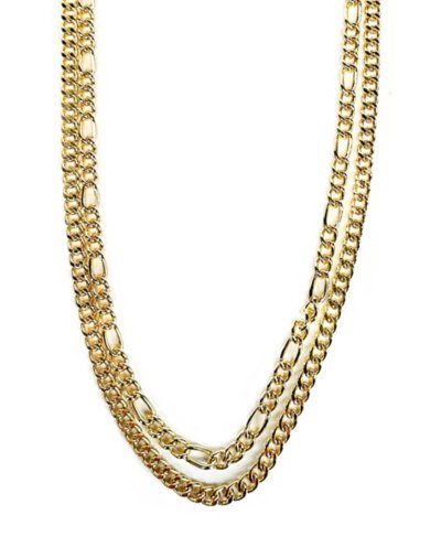 "Goldtone Chain Link Multi-Row Wallet Chain"