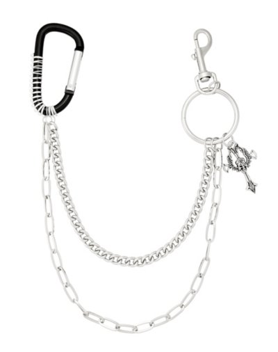"Carabiner Double Row Wallet Chain"