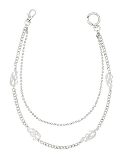 "Flames Double Row Wallet Chain"