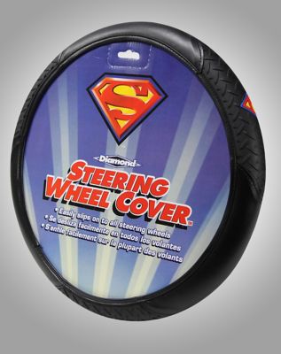 Superman Logo Steering Wheel Cover Dc Comics Spencers