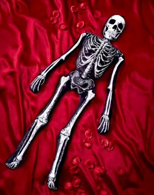 "5.25 Ft Gothic Noir Skeleton Pillow"
