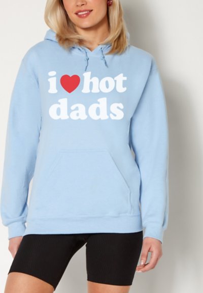 Blue I Heart Hot Dads Hoodie - Danny Duncan