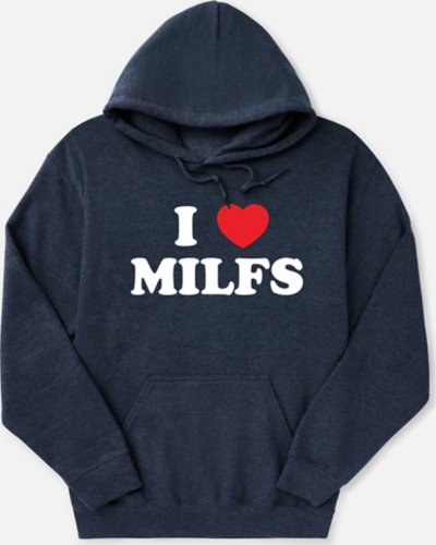 Dark Grey I Heart MILFs Hoodie - Danny Duncan