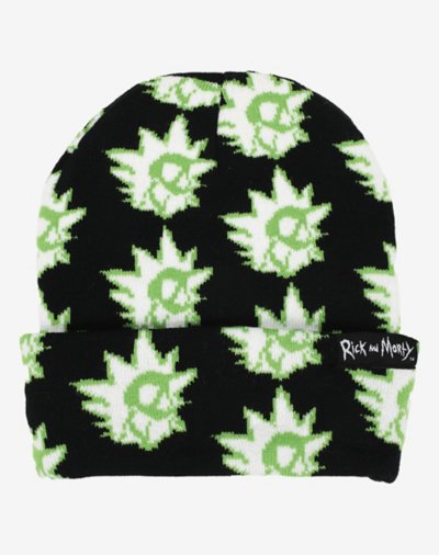 Rick and Morty Glow in the Dark Cuff Beanie Hat