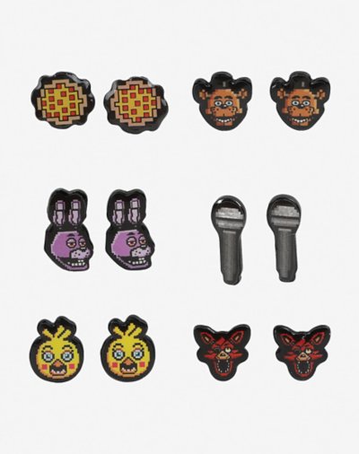 Multi-Pack Five Nights at Freddy&#039;s Pixelated Stud Earrings - 6 Pack